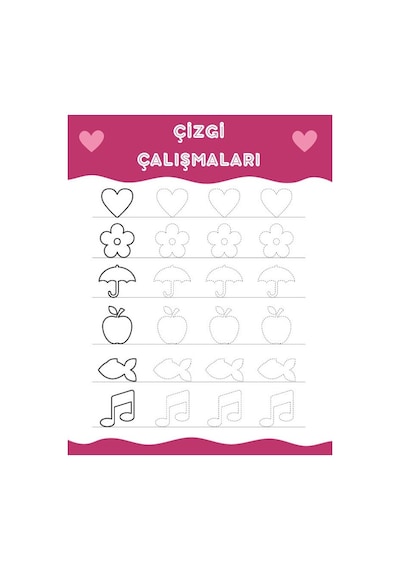 Okul Öncesi Kodlamalı Çizgi Çalışmaları Yaz-sil Kitabı