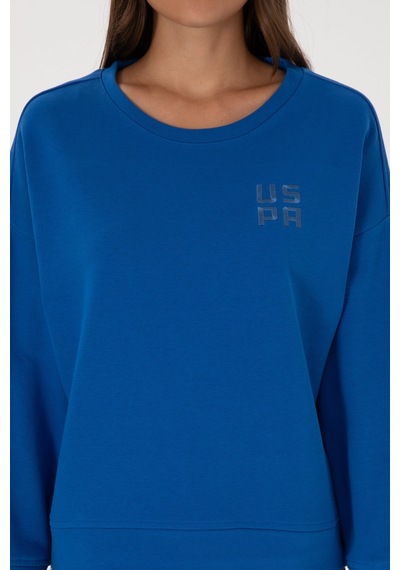 U.S. Polo Assn. Kadın Koyu Mavi Bisiklet Yaka Basic Sweatshırt 50313565-VR032