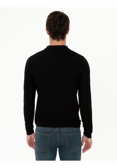 Pierre Cardin Erkek Siyah Triko Kazak 50241455-vr046 Siyah