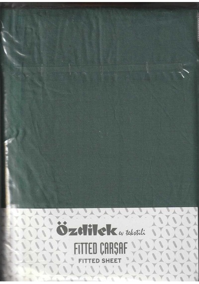 Fitted Lastikli Çarşaf Seti Yastıklı Çarşaf %100 Pamuk Ranforce Zumrut
