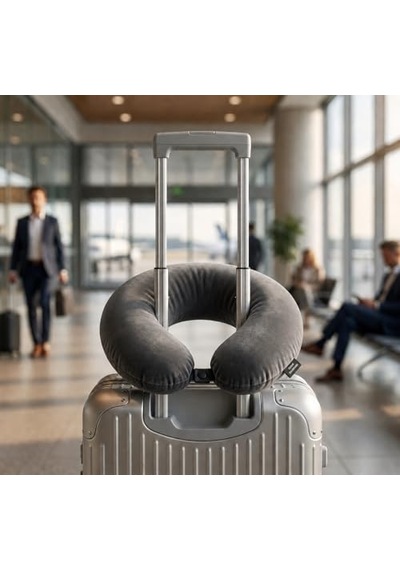 Ergonomik Boyun Ve Seyahat Yastığı Yumuşak Silikon Dolgulu, Çıtçıtlı Ve Yıkanabilir U Yastık Uçak, A Genel