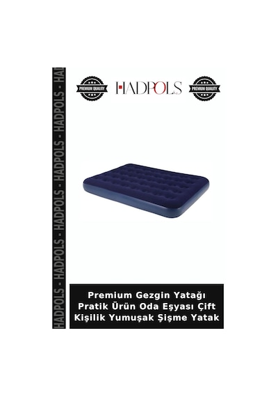 Premium Gezgin Yatağı Pratik Ürün Oda Eşyası Çift Kişilik Yumuşak Şişme Yatak Belirtilmemiş