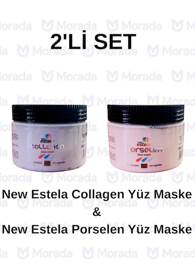 Profesyonel Yüz Maskesi Set Porselen Yüz Maskesi & Collagen Yüz Maskesi 400ml 2li Set