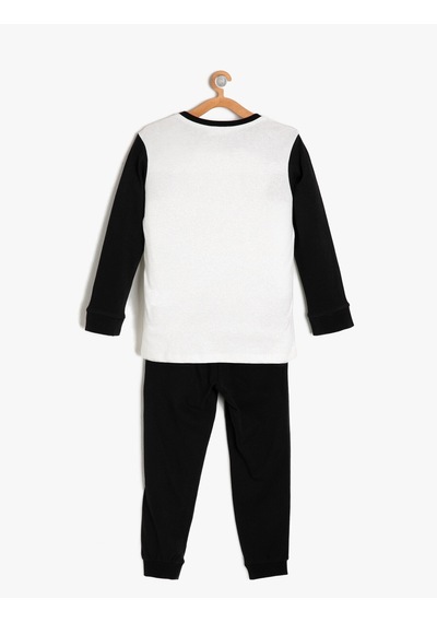 Koton Baskılı Pijama Seti Kırık Beyaz 9kkb24358ok Ekru
