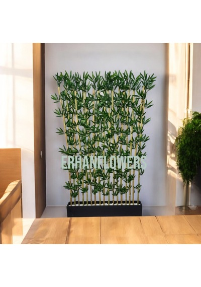 100 Cm Saksıda Yapay Bambu Speratör 10 Adet 150 Cm Bambulu Yeşil