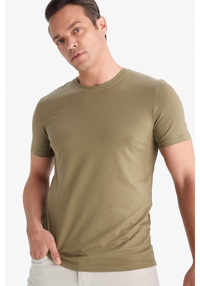 Defacto Slim Fit Dar Kesim Bisiklet Yaka Esnek Kumaş Kısa Kollu Tişört E2635ax25smkh436 Haki Defacto Slim Fit Dar Kesim Bisiklet Yaka Esnek Kumaş Kısa Kollu Tişört E2635ax25smkh436 Haki