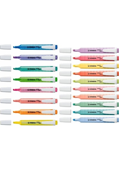 - İşaretleme Kalemi - Swing Cool - 8 Neon, 10 Pastel Çok Renkli