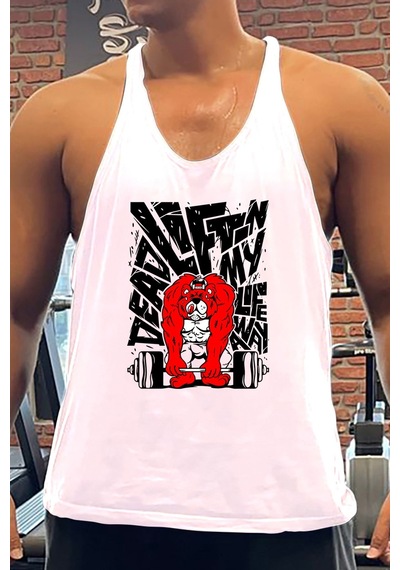 Bluu Deadlift Gym Fitness Tank Top Sporcu Atleti