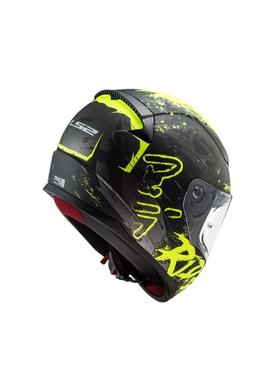Ls2 Rapid Naughty Mat Siyah-Neon Sari Kask 464331164