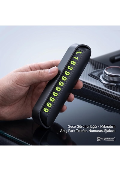 Araç İçi Park Telefon Numarası, Fosforlu Numaratör Oto Cam Kartı, Park Numaratörü, Açılır Kapanır Telefon Nu