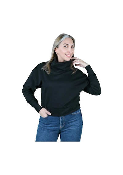 Kadın 2 İplik Degaje Yaka Sweatshirt 001