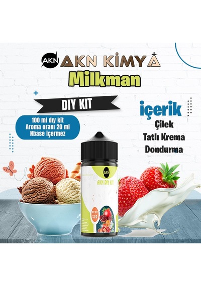 One Hit Wonder Milkman Dıy Kit Çilek Krema Gıda Aroması %20 Oranda Aroma İçerir Hazır Değildir 100 Ml