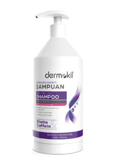 Dermokil Dökülme Karşıtı Şampuan Tüm Saç Tipleri İçin Güçlü Ve Parlak Hacimli Saçlar Biotin Ve Caffeine1000 Ml