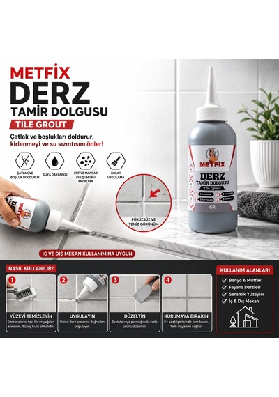 Derz Tamir Dolgusu Gri 220 Gr