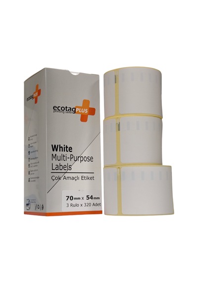 Ecotagplus Dymo Muadili Etiket - 70 Mm X 54 Mm - 5 X 320 Adet - Eko Paket - 99015 1