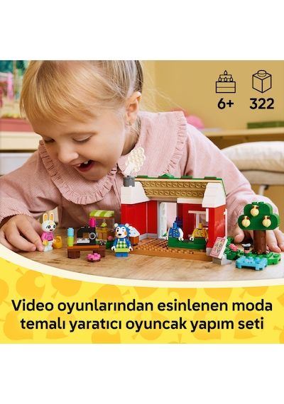 LEGO® Animal Crossing™ Able Sisters Giyim Mağazası 77055 - 6 Yaş ve Üzeri Çocuklar için Yaratıcı Oyuncak Yapım Seti (322 Parça)