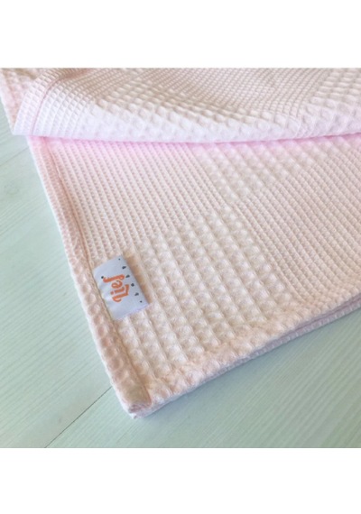 Waffle Desenli Bebek Pike Battaniye Pembe 100x115