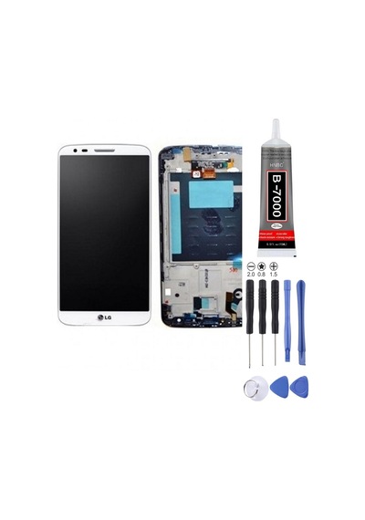 Lg D802 G2 Uyumlu Lcd Ekran Çıtalı Beyaz + Montaj Kiti