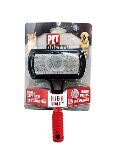 Pet Pretty Çift Taraflı Lüx Kedi Köpek Fırça Tarak 5,5x9 cm - 17