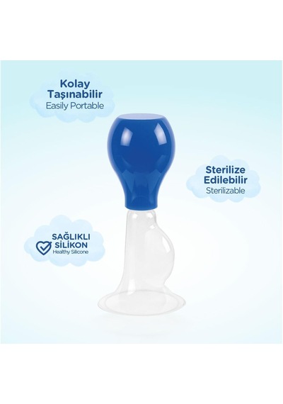 Silikon Göğüs Pompası Tirle - Mavi