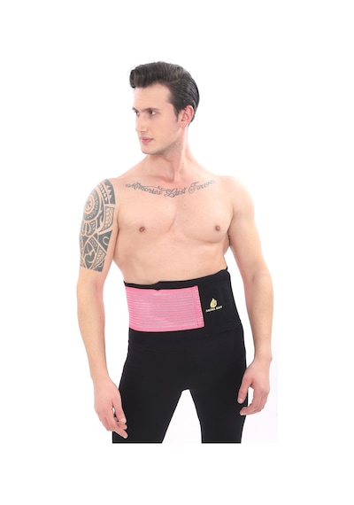 Sh Mağazacılık Unisex Termal Terleten  Pembe  Bel Korse Kemer Pembe