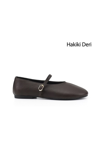 Gönderir Kadın Kahverengi Mary Jane Hakiki Deri Babet Ddza88035839