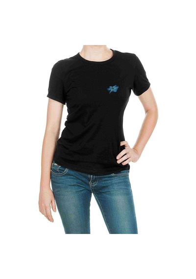 Super Amoled Baskılı Siyah Kadın Tshirt