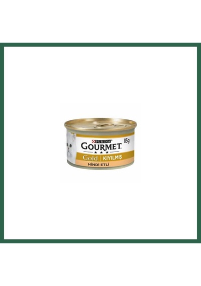 Gourmet Kıyılmış Hindi Etli Yetişkin Kedi Konservesi 12 Adet 85 Gr Bzs01