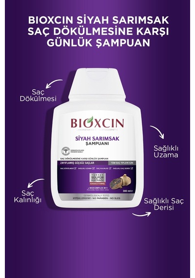 Siyah Sarımsak Şampuanı 300 Ml Güçsüz Saçlar