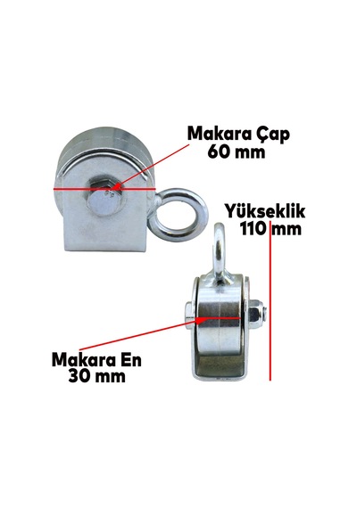 Salıncak Makarası Çelik 60 MM