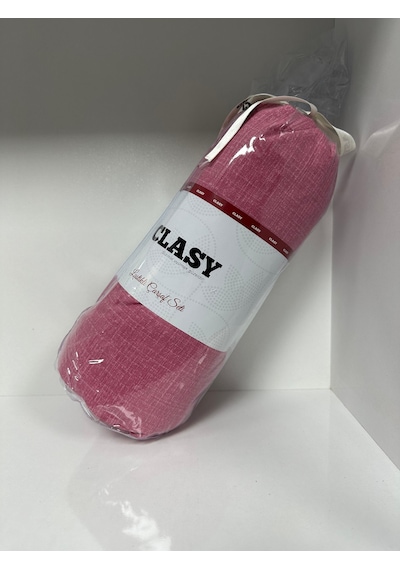 Clasy Ranforce Lastikli Çarşaf Seti Çift Kişilik Kırçıllı Kiraz Rengi Çok Renkli