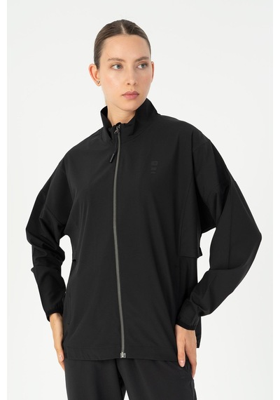 Maraton Comfort Kadın Dik Yaka Siyah- Tracktop Siyah-