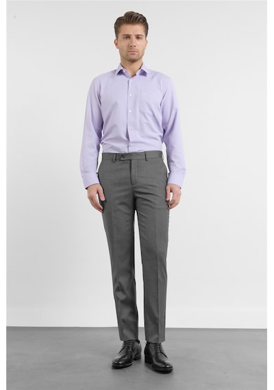 İmza Siyah - Haki Yan Cep Kendinden Desenli Comfort Fit Classic Pantolon 1003255177