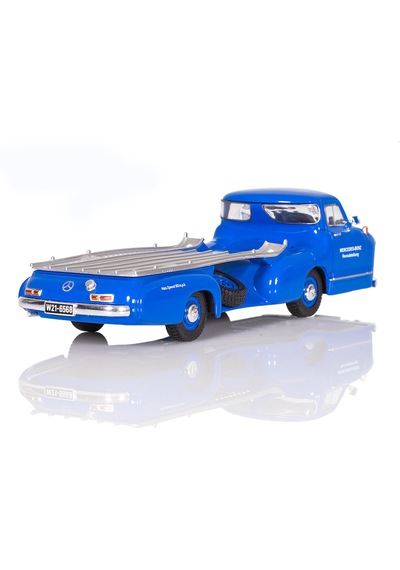1:43 Ölçek Ixo 1955 Mercedes Benz Renntransporter The Blue Wonder Diecast Metal Minyatür Model Araba 10cm