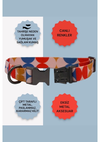 Caramelos İsimli Köpek Tasması, Köpek Künyesi, Köpek İsimlik 280 Pembe & Sarı