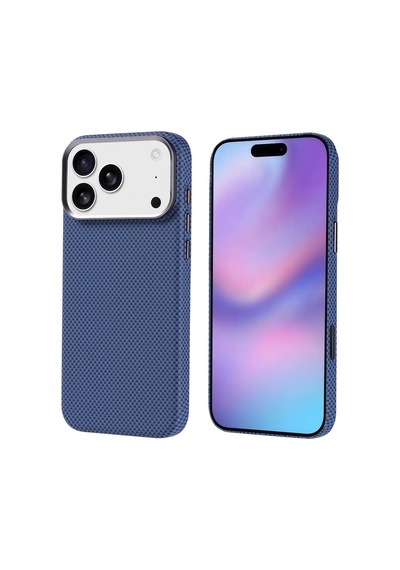 Zore İphone 17 Pro Max Kılıf M-safe Şarj Özellikli Karbon Fiber Görünümlü Ogaa Nekst Kapak - Lacivert