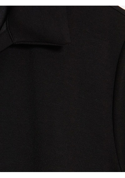 Lcw Comfort Siyah Polo Yaka Soft Touch Kadın Tişört