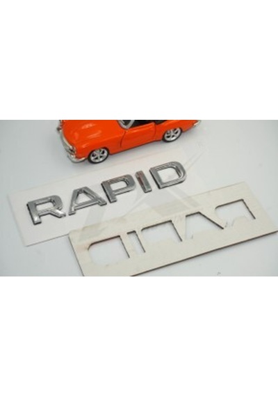 Skoda Rapid 13-16 Yeni Nesil Bagaj Krom Abs 3M 3D Yazı Logo Amble
