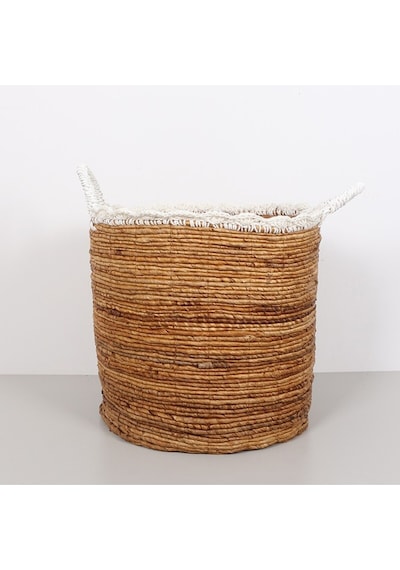 Trabzon 43x41x51 Cm. Doğal Abaka El Yapımı Sepet Xl - Bej