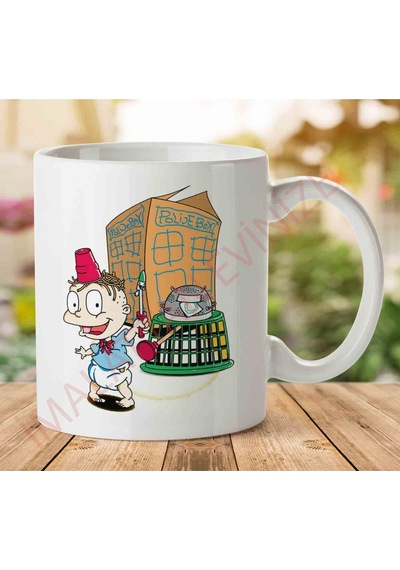 1-1909 Rugrats Tommy Who Tardisjpeg İki Tarafı Baskılı Kupa Bardak.jpg