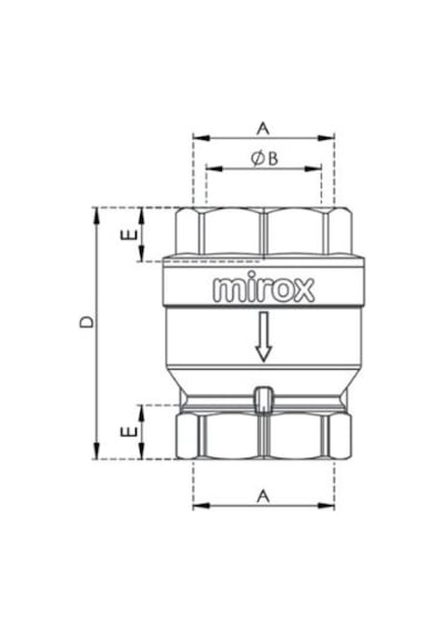 Mirox Çekvalf Dik Tip Yaylı - 3/4'' - 20 Mm