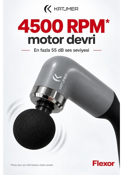 Kj/fx-001 Flexor Uzun Saplı Şarjlı Masaj Aleti, 4 Başlıklı, 6 Kademeli, Type-c Diğer