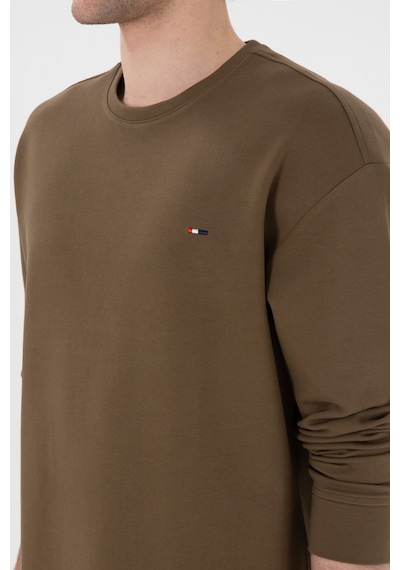 U.S. Polo Assn. Erkek Comfort Fit Bisiklet Yaka Haki İnce Sweatshirt 50309858-VR027