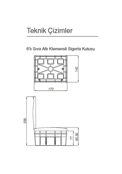 Makel Sıva Altı 6'lı Sigorta Makel Kutusu