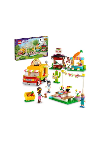 Friends Sokak Lezzetleri Pazarı Yapım Seti 41701 Çocuklar İçin 3 Mini Bebek Figürü İçeren Yaratıcı Oyuncak Yapım Seti 592 Parça