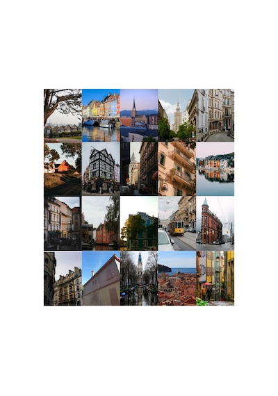20 Parça A5 Nostaljik Mimari Poster Seti Kafe Ve Ofis İçin Dekoratif Duvar Tablosu Wall Collage Afiş