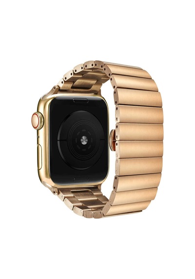 Watch 44mm Uyumlu Krd-41 Metal Zore Kordon-rose Gold