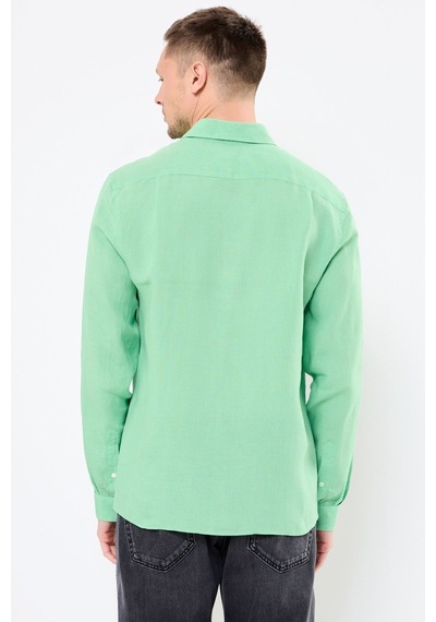 Lacoste Men's Regular Fit Button-down Collar Linen Shirt Erkek Düğmeli Yaka Keten Gömlek Yeşil Lacoste Men's Regular Fit Button-down Collar Linen Shirt Erkek Düğmeli Yaka Keten Gömlek Yeşil