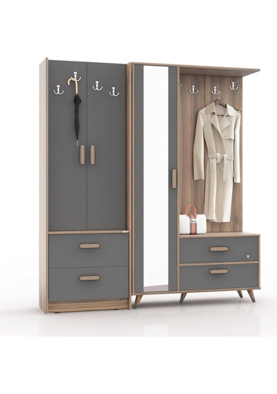 Abre Vm-342348 Antrasit Portmanto Vestiyer Diğer