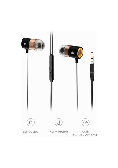 Kablolu 3.5mm Jacklı Mikrofonlu Kulak Içi Kulaklık - Çift Sürücülü Sağlam Kablo Yapısı Spor Iş Oyun Için Ev Diğer
